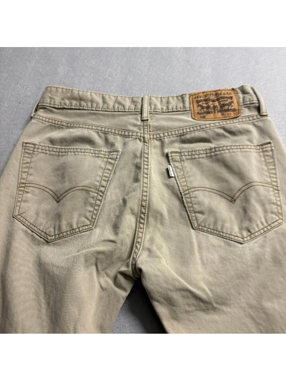 Levis 508 Commuter Pants Mens 29x30 Khaki Beige Slim Tapered Twill Chino